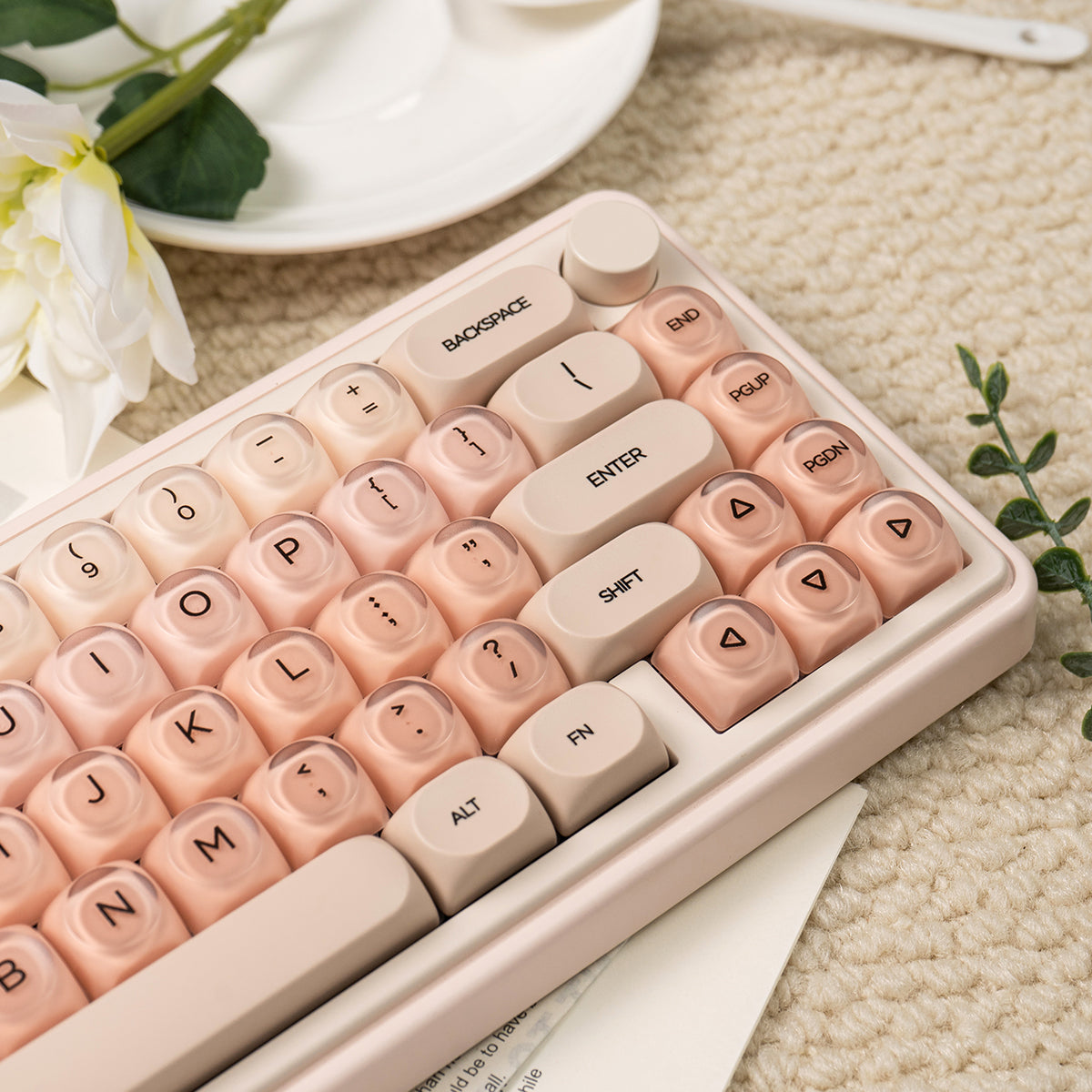 Liquid foundation Theme Mechanical Keyboard Keycap Hot Sublimation PBT+PC Girl Cute Spherical Keycap