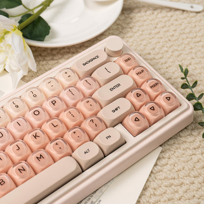 Liquid foundation Theme Mechanical Keyboard Keycap Hot Sublimation PBT+PC Girl Cute Spherical Keycap