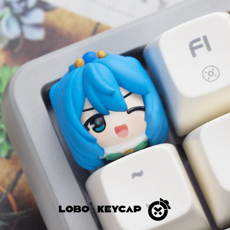 Blessings for a beautiful world! Resin Lolita, Two dimensional resin personalized keycap.