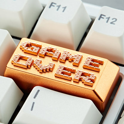 Gameover Backspace Key, Metal Anode Personalized Keycaps, Mechanical Keyboard Decorative Metal Keycaps