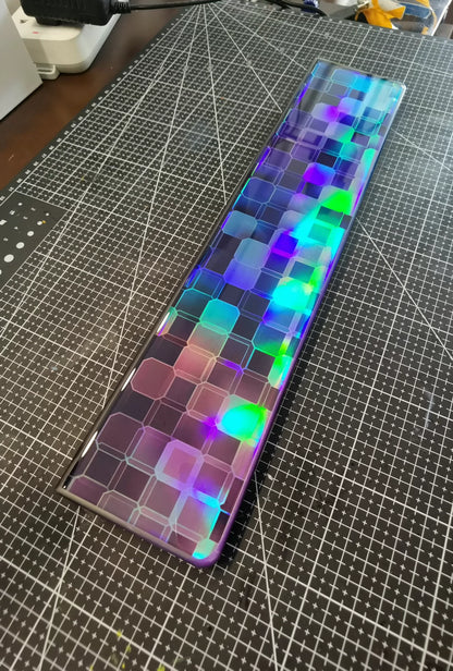 Encountering geometric dazzling laser themes, Keyboard holder, Handmade custom resin hand support, keyboard accessories