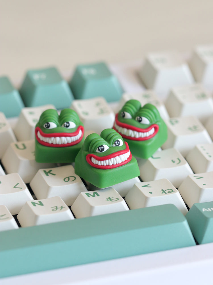 Personalized keycaps, sad frog, Pepe creative resin keycaps, cartoon cute keyboard keycaps