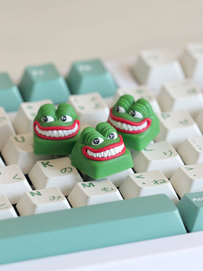 Personalized keycaps, sad frog, Pepe creative resin keycaps, cartoon cute keyboard keycaps