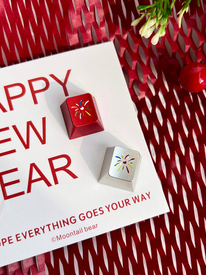 Aluminum alloy anode dazzling fireworks personality ESC metal keycaps CNC machining keycaps