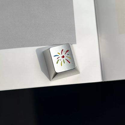 Aluminum alloy anode dazzling fireworks personality ESC metal keycaps CNC machining keycaps