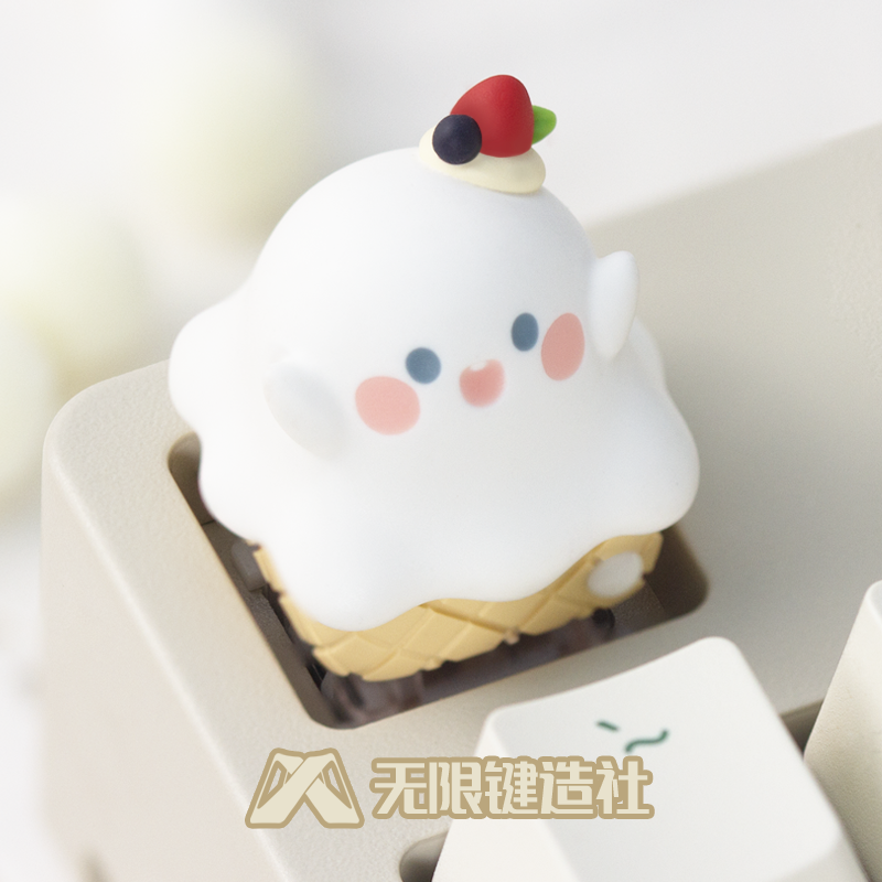 Ghost Egg Tube Cute Keycaps Original Personalized Custom Resin Mechanical Keyboard Keycaps