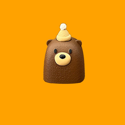 Cube Bear Personalized Keycaps Mechanical Keyboard Creative Keycaps 3D Cute Keycaps Single Decorative Keycaps