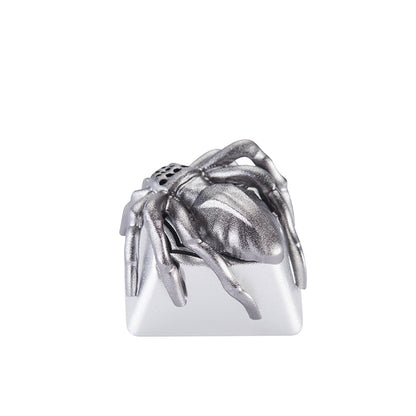 Spider aluminum alloy, metal anode personalized keycaps, decorative translucent metal keycaps
