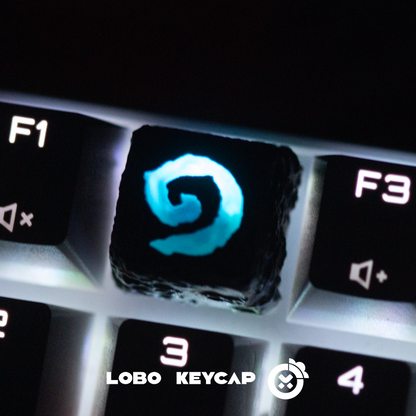 Hearth Stone! Logo Theme Transparent Personalized Resin Art Keycaps, Decorative Keycaps