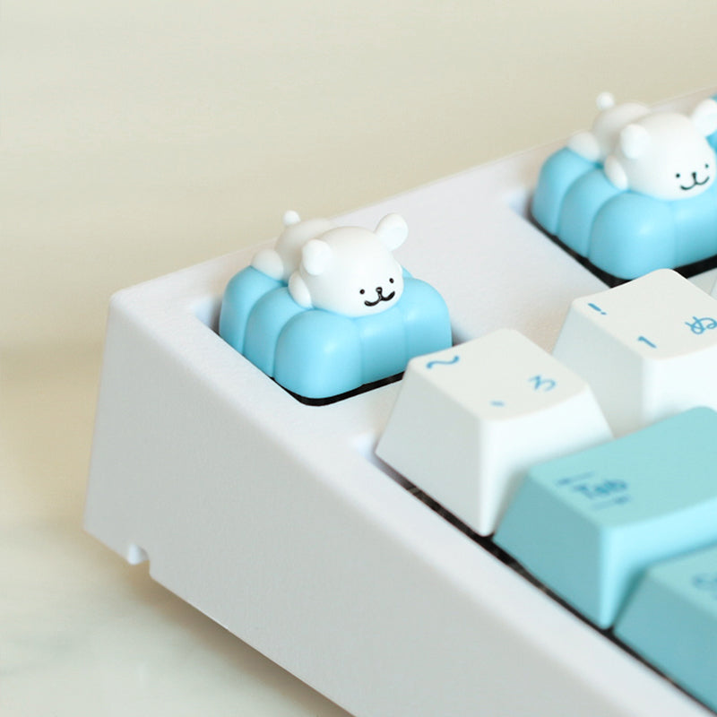 Customized mechanical keyboard keycaps with line dog keycaps, creative cute resin personalized keycaps
