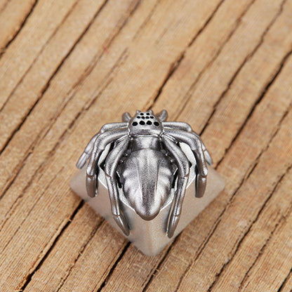 Spider aluminum alloy, metal anode personalized keycaps, decorative translucent metal keycaps