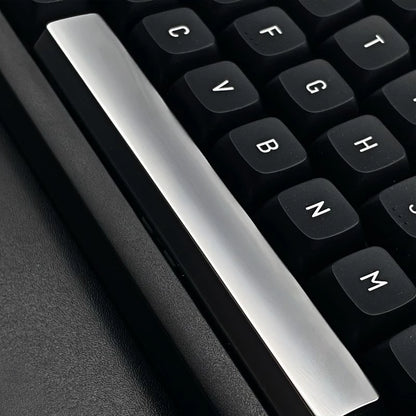 Metal material 6.25U space bar, metal silver metal texture personalized keycap, decorative keycap