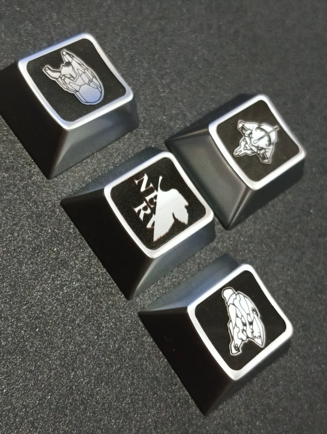 EVAlogo， Mech avatar directional key set, zinc alloy personalized keycaps, anime metal keycaps peripheral