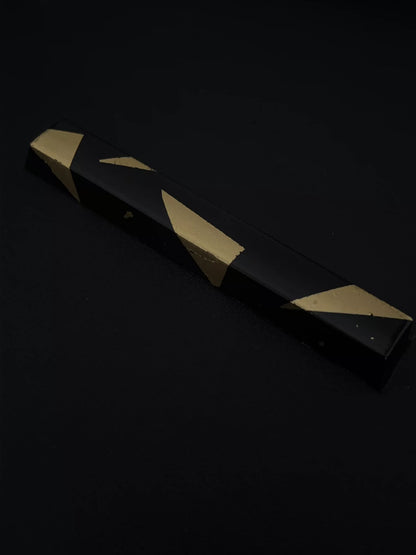 Chinese Lacquer, 6.25U Spacebar Keycaps · Broken Gold, Personalized Keycaps, Resin Coated Keycaps, Mechanical Keyboard Decorative Keycaps