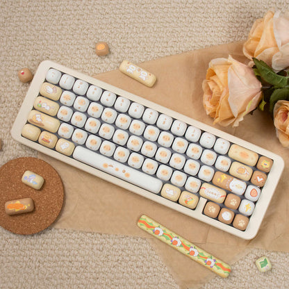Bag Cat Mechanical Keyboard Keycaps MOG Round PBT Heat Sublimation Set Keycaps