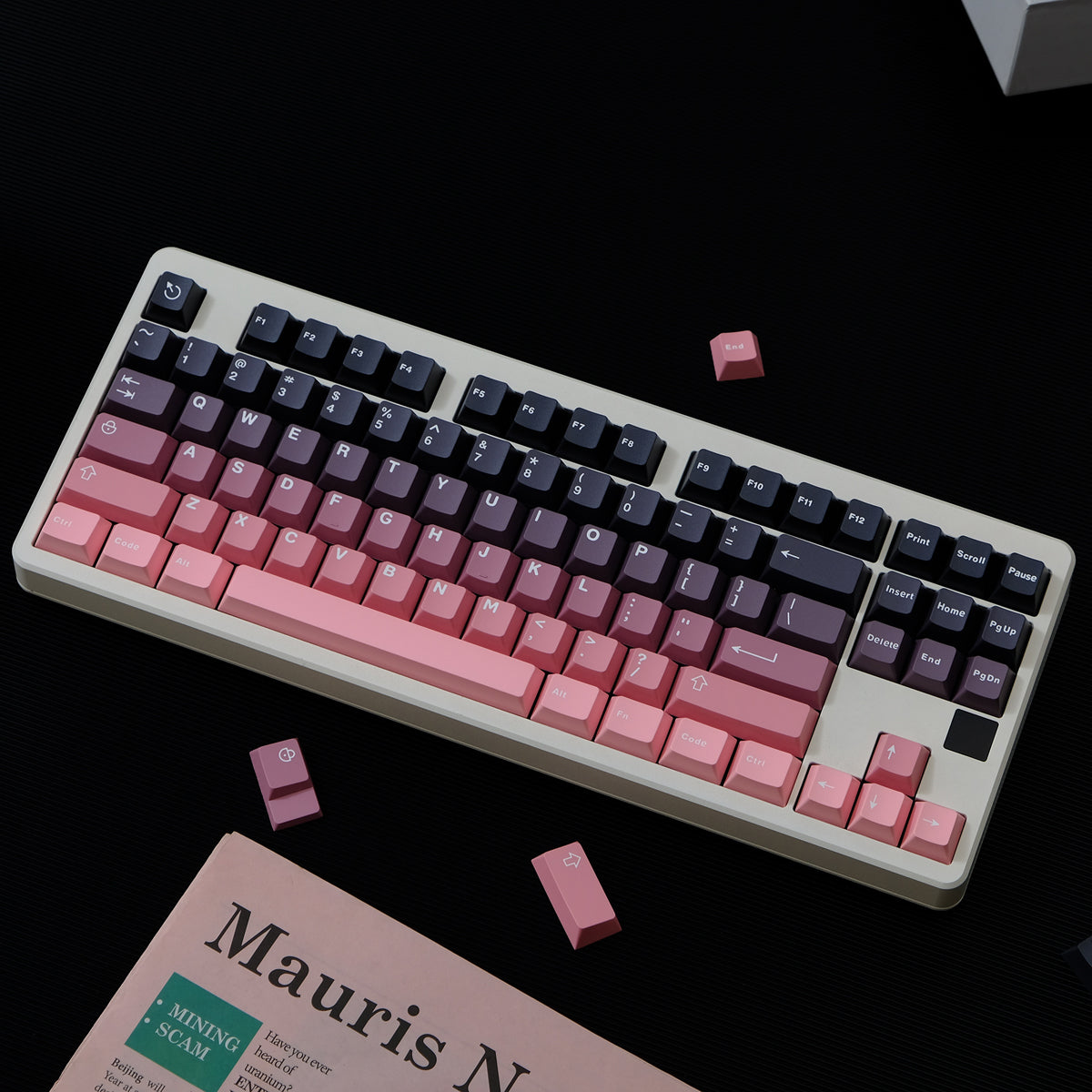 Blackberry Bean Paste Gradient Mechanical Keyboard Keycaps ABS Two Color Customized Original Factory Height Set Keycaps