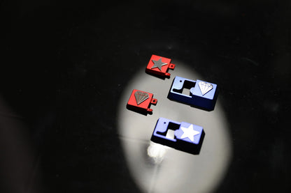 Mini 4WD classic logo, aluminum alloy 2U metal personalized keycap, decorative keycap.