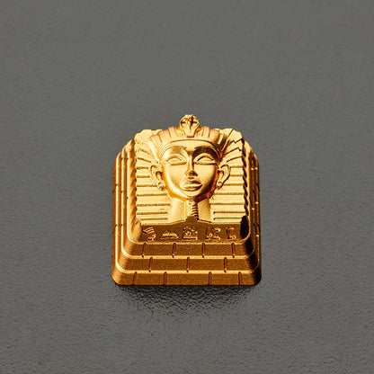 Egyptian Pharaoh Personalized Creative Metal Keycaps, Foldable Personalized Keycaps, Decorative Keycaps