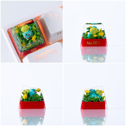 Customized personalized keycaps DIY resin drip glue translucent single ESC customized Pok é mon pet Pok é mon 3D picture book mechanical keyboard resin translucent keycaps