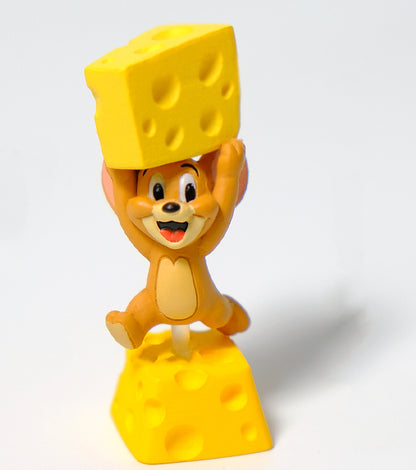 Cheese Jerry, resin coated personalized keycaps, mechanical keyboard decorative keycaps