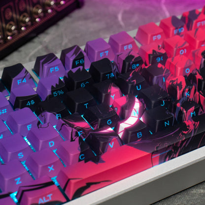 Gengar theme anime mechanical keyboard keycap side penetration PBT sublimation