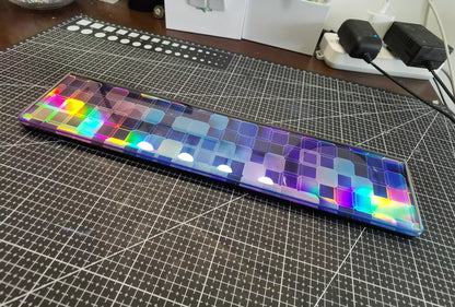 Encountering geometric dazzling laser themes, Keyboard holder, Handmade custom resin hand support, keyboard accessories