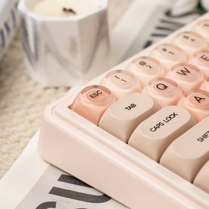 Liquid foundation Theme Mechanical Keyboard Keycap Hot Sublimation PBT+PC Girl Cute Spherical Keycap