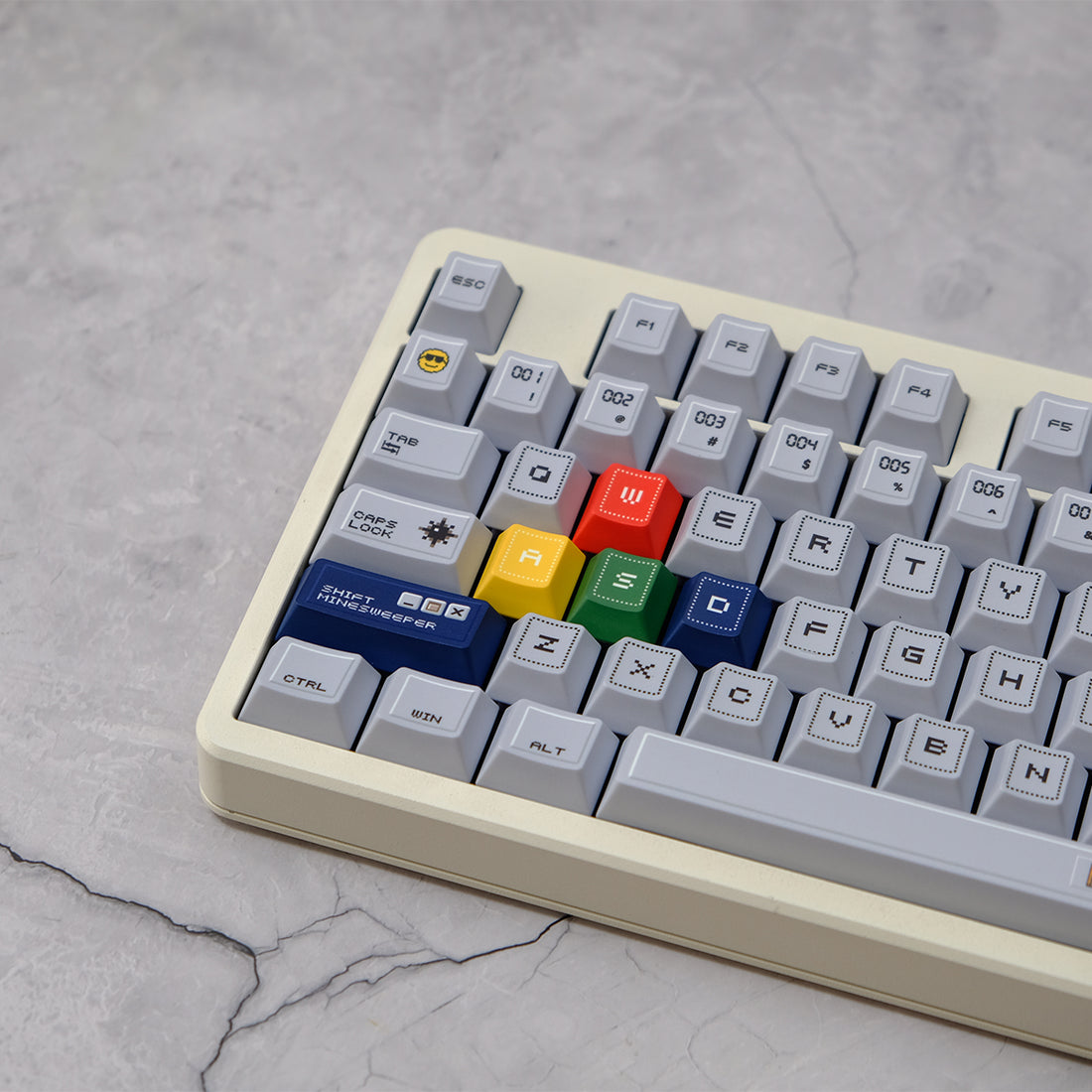 Windows Minesweeper Theme Magnetic Axis Mechanical Keyboard Keycaps PBT Thermal Sublimation Customization