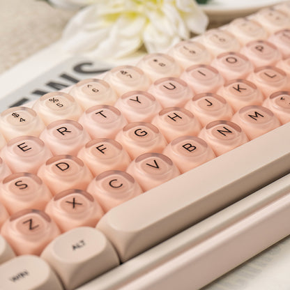 Liquid foundation Theme Mechanical Keyboard Keycap Hot Sublimation PBT+PC Girl Cute Spherical Keycap