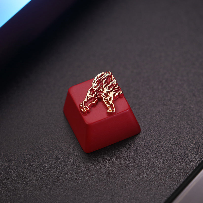 CSGO Counter Strike Peripheral Roaring Mechanical Keyboard Zinc Aluminum Alloy Metal Gold Personalized Keycap Button