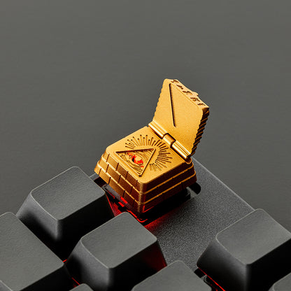 Egyptian Pharaoh Personalized Creative Metal Keycaps, Foldable Personalized Keycaps, Decorative Keycaps