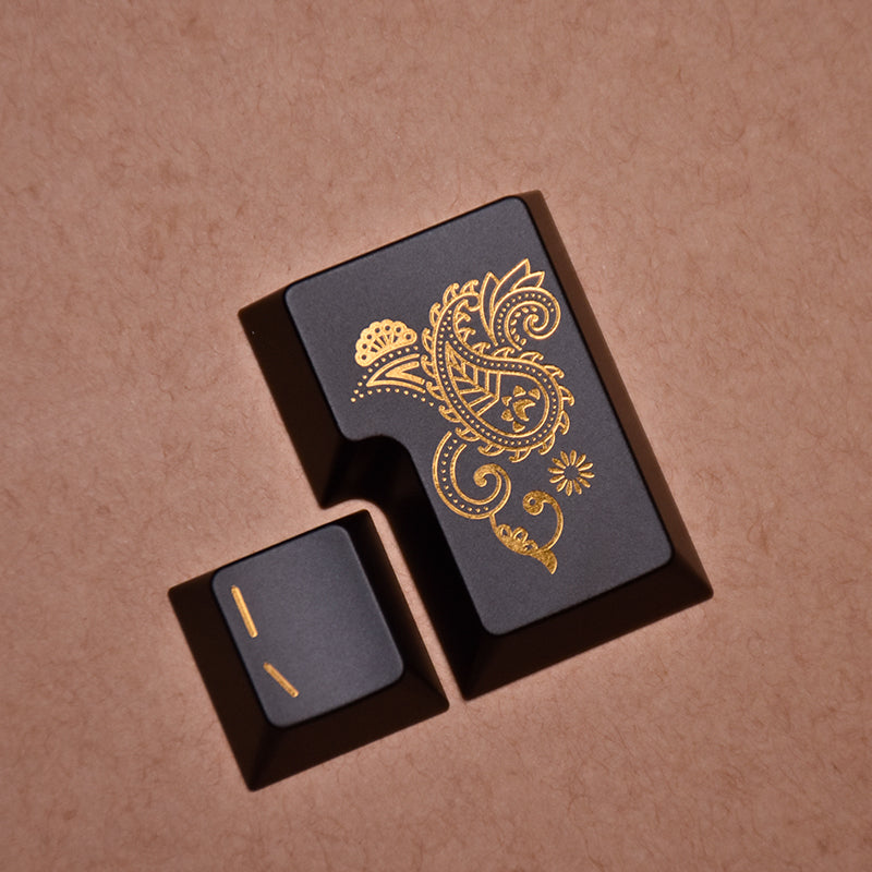 ISO return original factory high mechanical keyboard frosted texture cashew flower personalized metal keycaps.