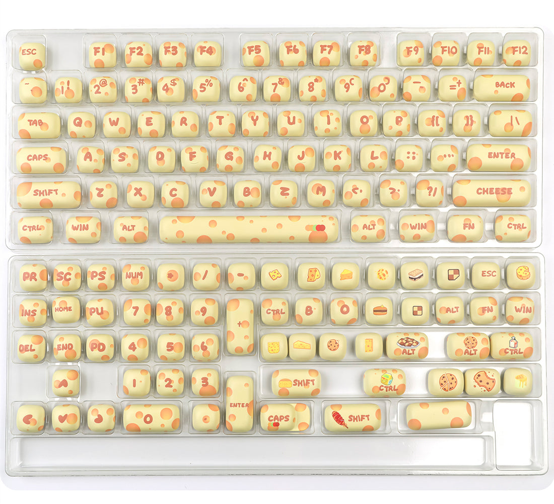 Cheese keycaps MOG round heat sublimation personalized set keycaps
