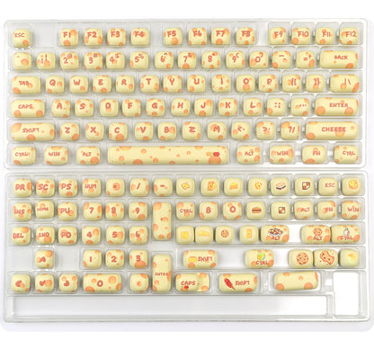 Cheese keycaps MOG round heat sublimation personalized set keycaps