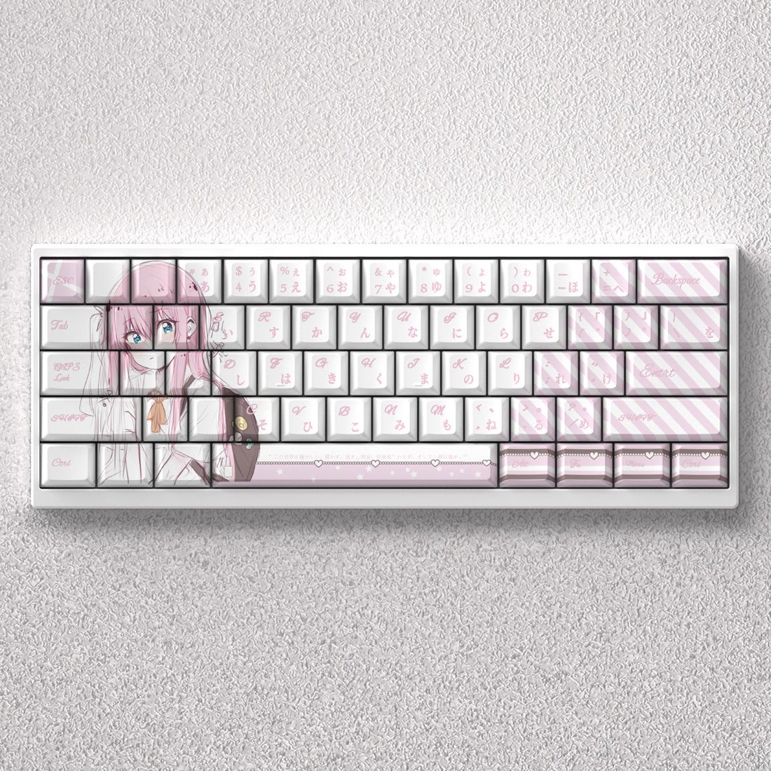 Gotoh Hitori keycap, original height, anime engraving, opaque PBT, 60 65 68 keyboard