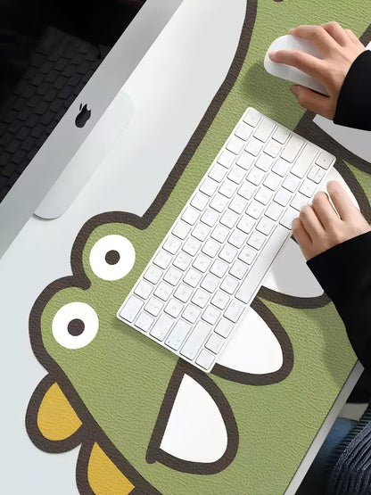 Cute dinosaur irregular leather mouse pad, women&