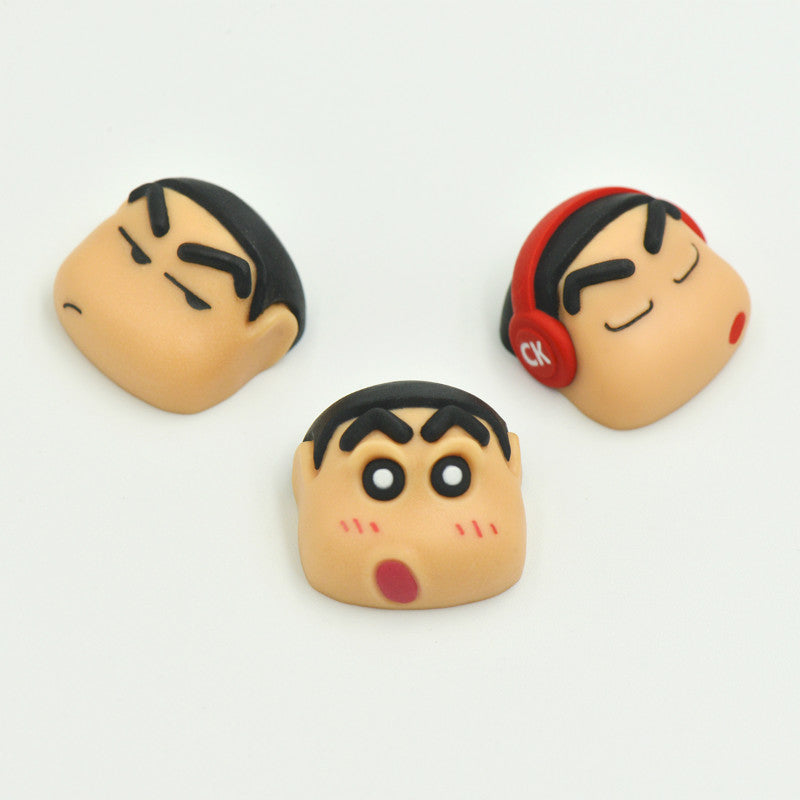 Creyon Shin-chan， Multi colored resin personalized keycaps, decorative keycaps, anime character keycaps