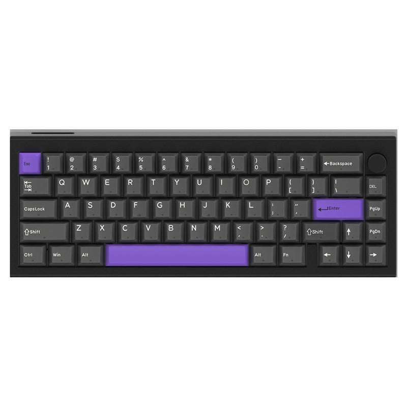 Black semi transparent, purple, keycap factory height secondary injection molding process compatible with mechanical keyboard 75/87/98/108