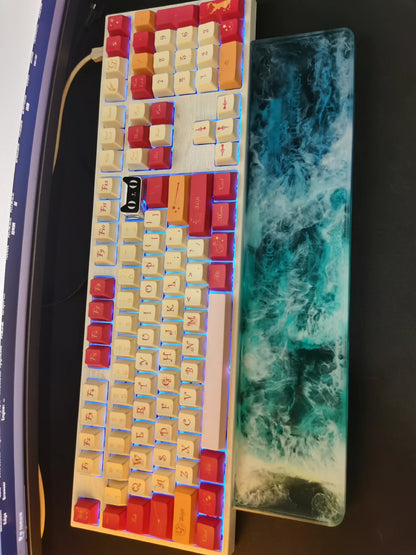 Wave theme, keyboard resin handle, palm rest, keyboard peripheral accessories