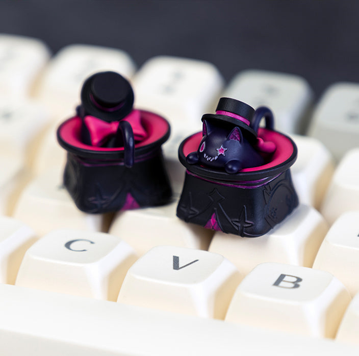 Genshin Impact Surrounding Linni Weixiao Hat Cat Mechanical Keyboard Resin Keycap Genshin Genshin Impact Keycap
