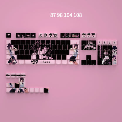 Chainsaw Man，Reze， Animation anime original height PBT suit keycap, decorative keycap