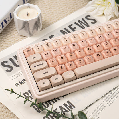 Liquid foundation Theme Mechanical Keyboard Keycap Hot Sublimation PBT+PC Girl Cute Spherical Keycap