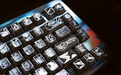 DRAGON BALL Character Complete Set, with a full set of 87 key personalized keycaps. Metals, zinc, aluminum, titanium. Anime game keycaps