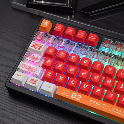 EVA mecha themed mechanical keyboard keycaps complete set PBT sublimation/PC transparent transfer printing factory height