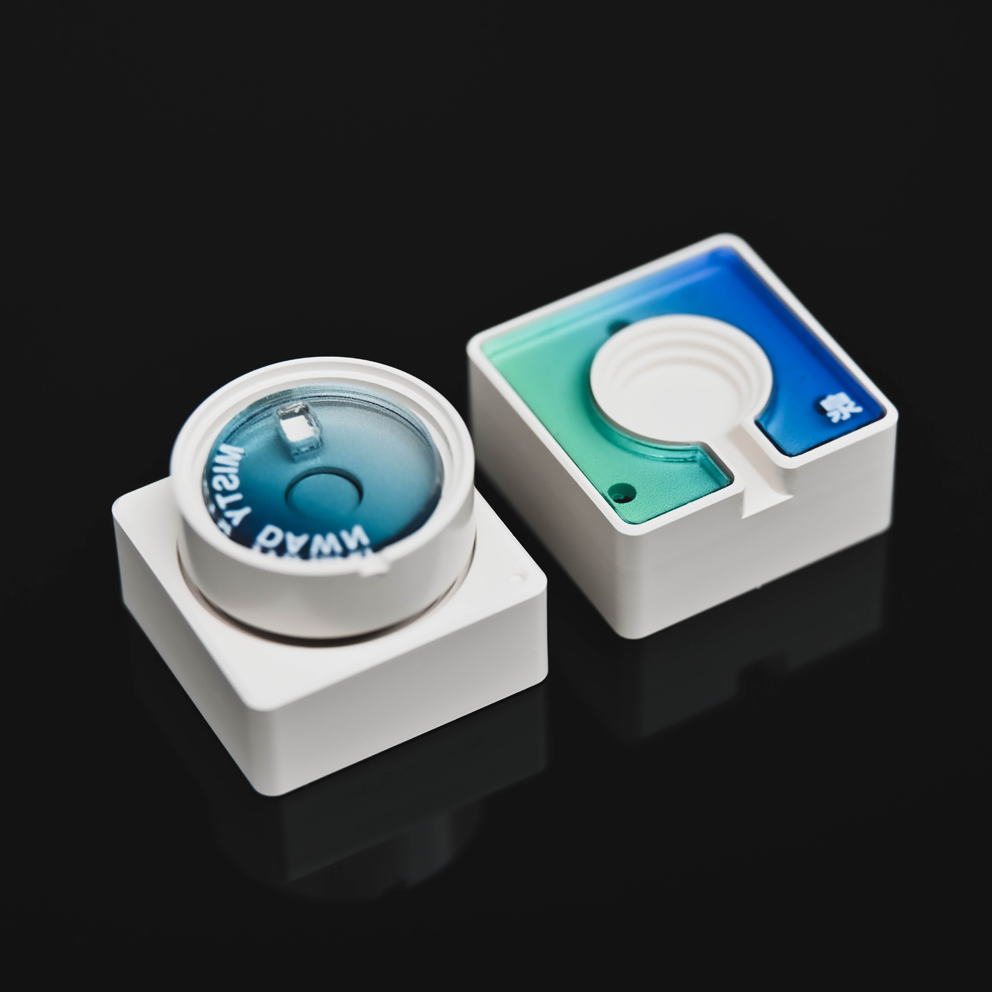 Reflection keycap set, aluminum alloy+replaceable acrylic sheet, rotatable personalized keycap