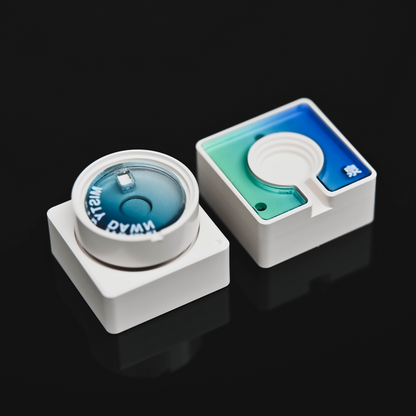 Reflection keycap set, aluminum alloy+replaceable acrylic sheet, rotatable personalized keycap