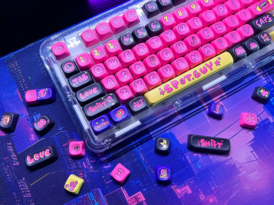 SPOTGUY five sided sublimation key cap MDA height 130 key