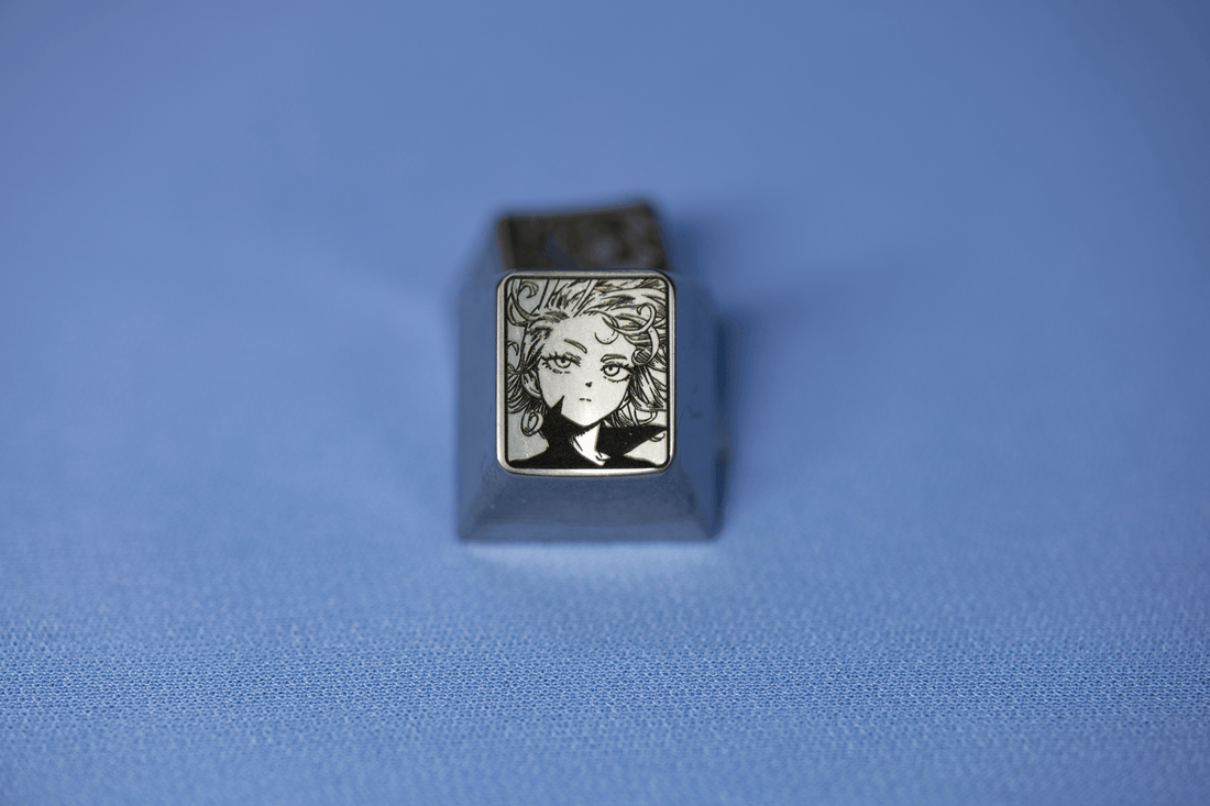 ONE PUNCH-MAN， Titanium alloy personalized keycaps, 1U metal decorative keycaps, keycaps around anime and game characters