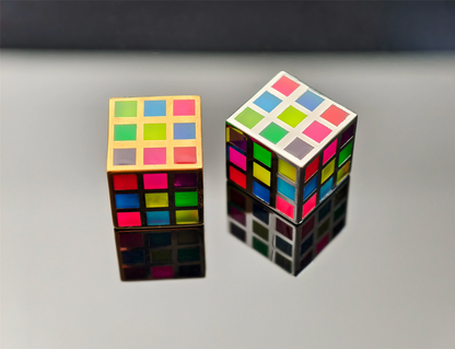 Cube keycaps, metal frame, enamel craftsmanship, rainbow translucent, personalized keycaps, keyboard decorative keycaps