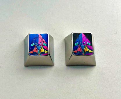 EVANGELION-01, colored titanium alloy keycaps, personalized keycaps, decorative keycaps
